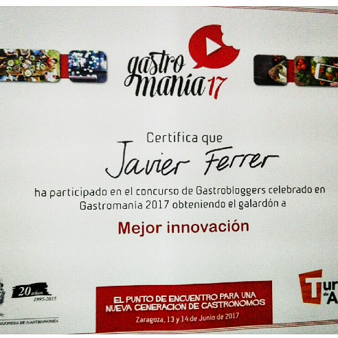 PREMIO Gastromanía - eldisparatedeJavi